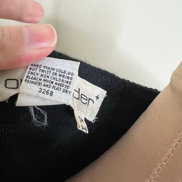 Vintage Outlander Midi Wool Blend Dress 3X Womens Black Sequin Angora Knit 90s - Picture 5 of 8